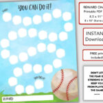 Baseball Reward Chart For Kids Behavior Chart Printable Chore Etsy