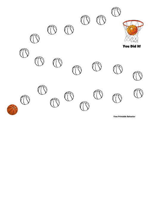 Basketball Into Basket Behavior Chart Printable Pdf Download