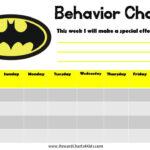 Batman Behavior Charts Behaviour Chart Star Behavior Charts