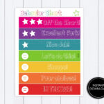 Behavior Chart Clothespin Printable Download Behavior CLIP Chart