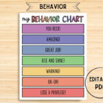 Behavior Chart Clothespin Printable Download Behavior Clip Chart