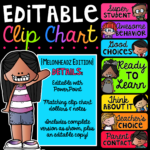 Behavior Chart Editable Clip Chart Reading Ideas Behavior Clip