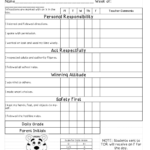 Behavior Chart For First Graders With Time BehaviorChart