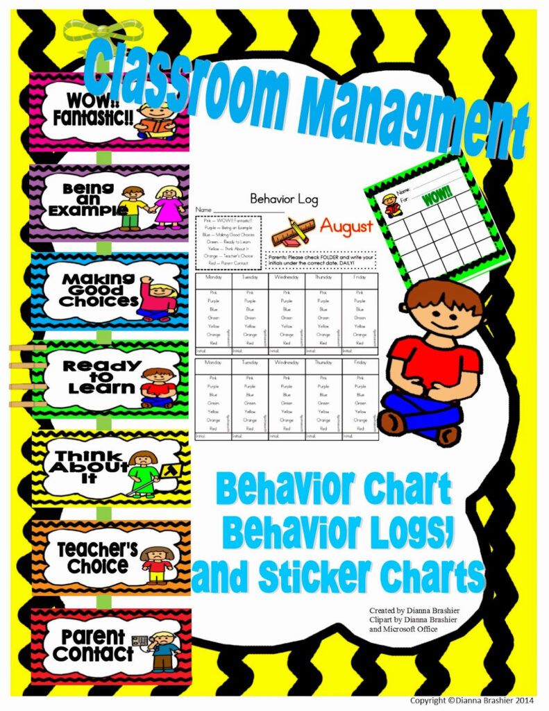 Behavior Chart For Teachers