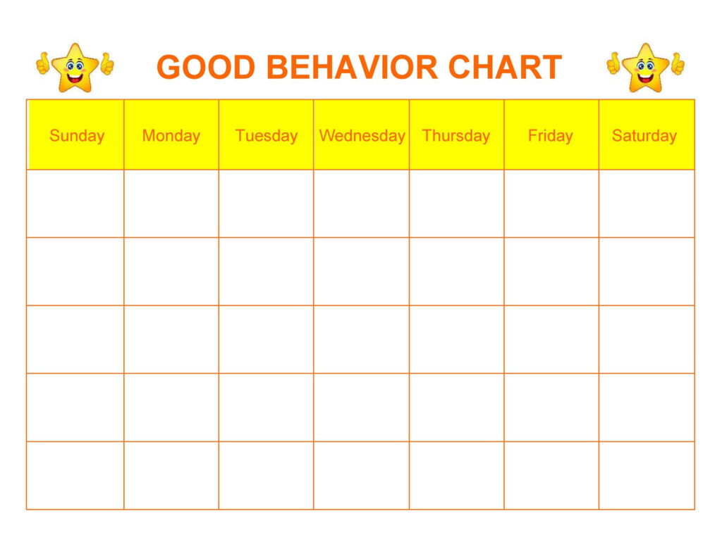 Behavior Chart Free Template Printable Templates