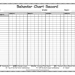 Behavior Chart Record Kindergarten 6th Grade Printables Template