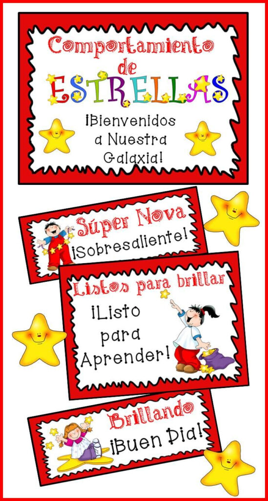 Behavior Chart Spanish With Red Border Behaviour Chart Dual 