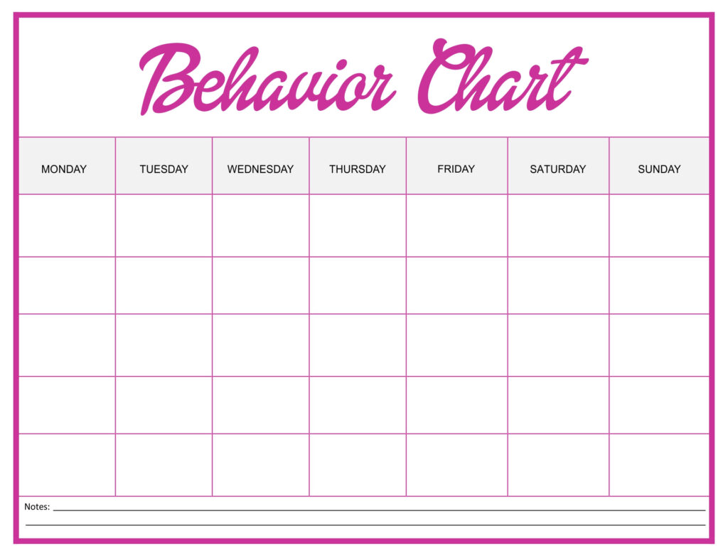 Behavior Chart Templates