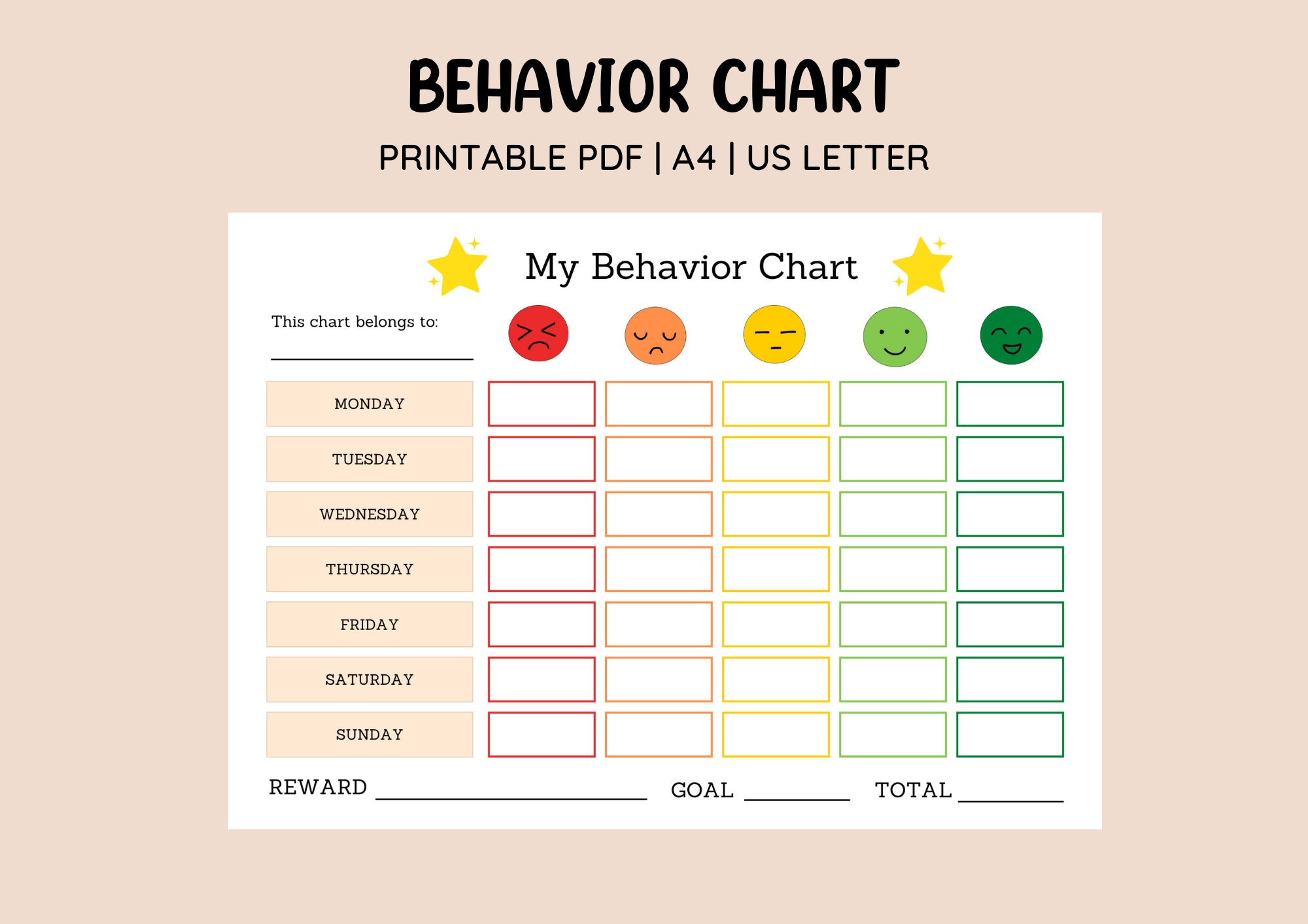 Behavior Charts Templates