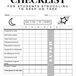 Behavior Checklist Template