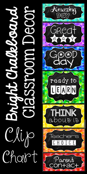 Behavior Clip Chart Chalkboard Brights Behavior Clip Charts 