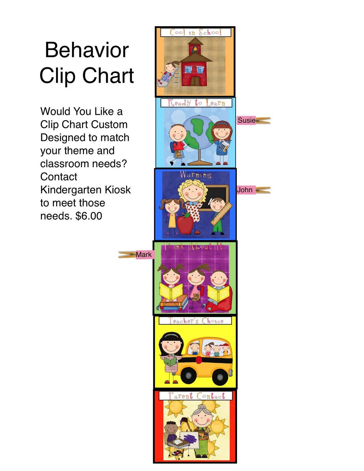 Behavior Clip Chart Printables