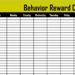 Behavior Reward Chart Reward Chart For Kids