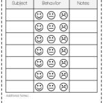 Behavior Sheets For Kindergarten