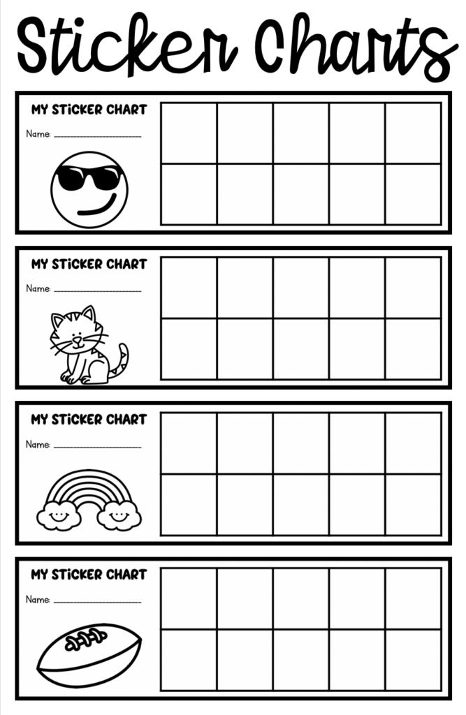 Behavior Sticker Chart Printable