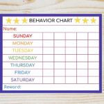 Behavior Sticker Chart Printable