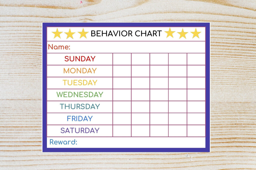 Behavior Sticker Chart Printable