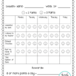 Behaviour Management Printable Reward Charts