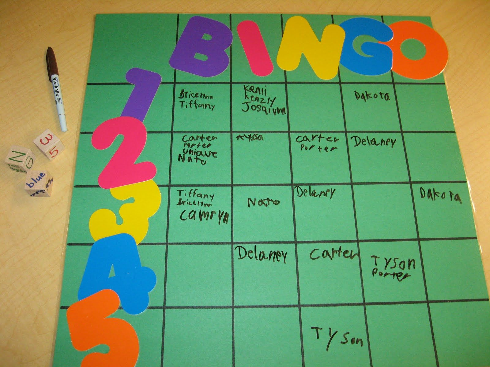 Bingo Behavior When Kids Are Caught Being Good They Write Their Name 