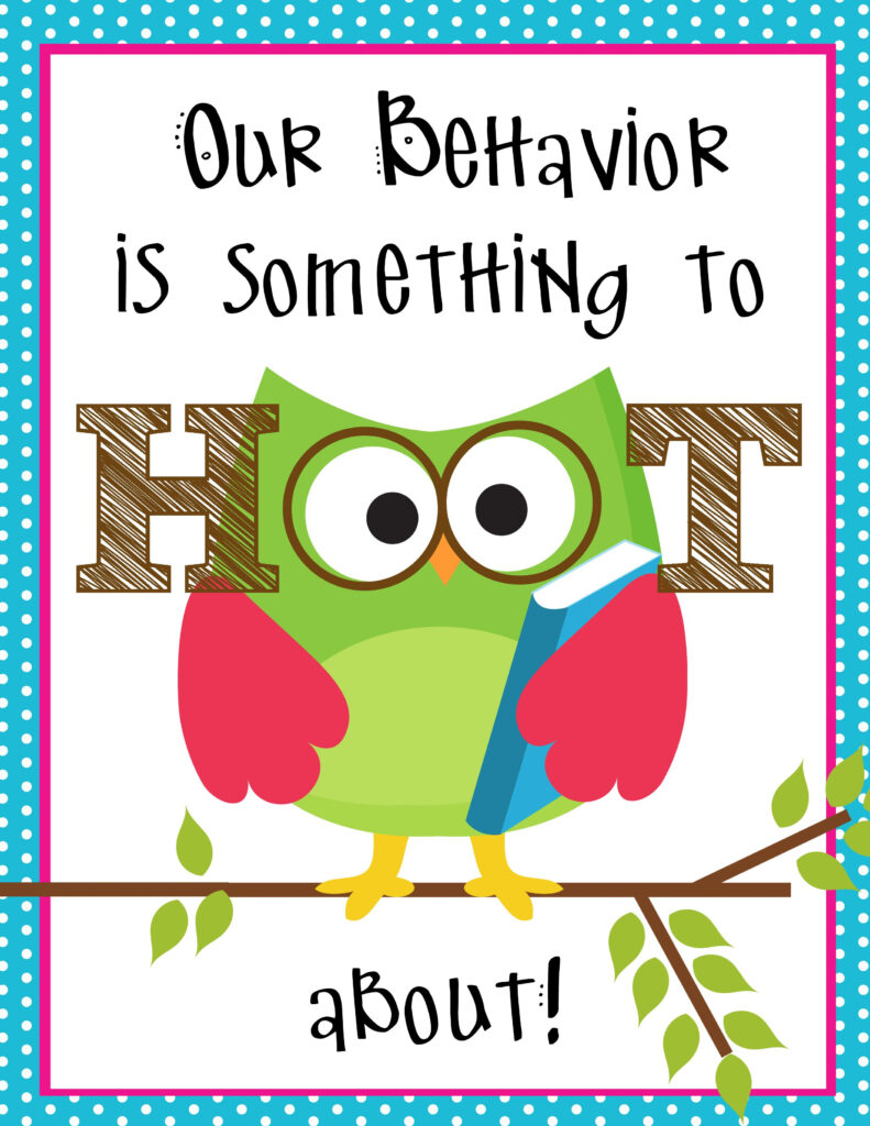 Bright Coloful OWL Theme Behavior Clip Chart By ARTrageous FUN On 