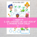 Bubble Guppies Reward Chart For Behavior Chart Printable Etsy Australia