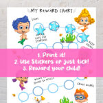 Bubble Guppies Reward Chart For Behavior Chart Printable Etsy Canada