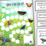 Butterfly Reward Chart For Kids Behavior Chart Printable Etsy In 2022