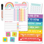 Buy 1 Rainbow Kids Chore Chart Magnetic 1 Colorful Behavior Chart For