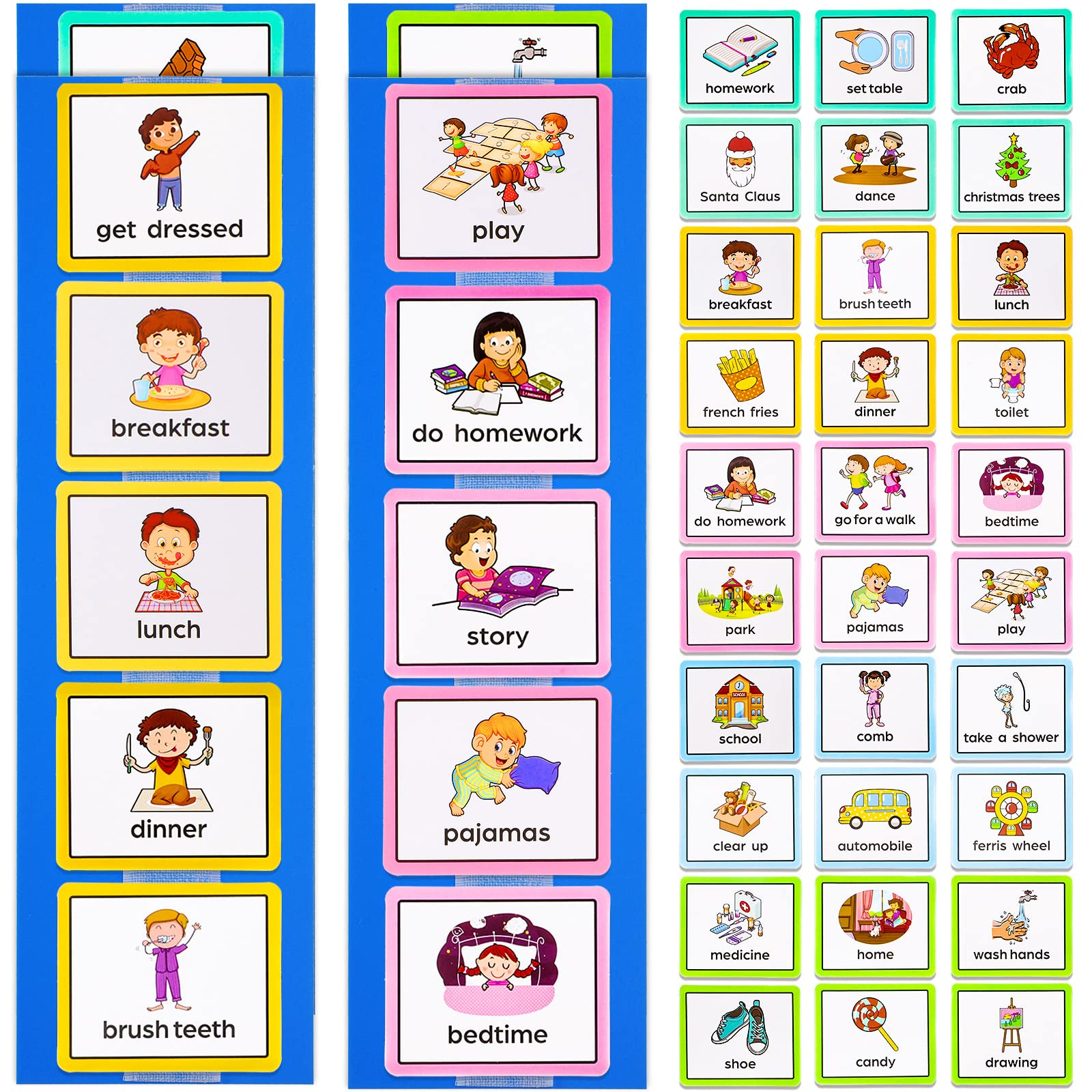 Buy 45 Pieces Visual Schedule For Kids Autism Routine Chart Cards Chore 