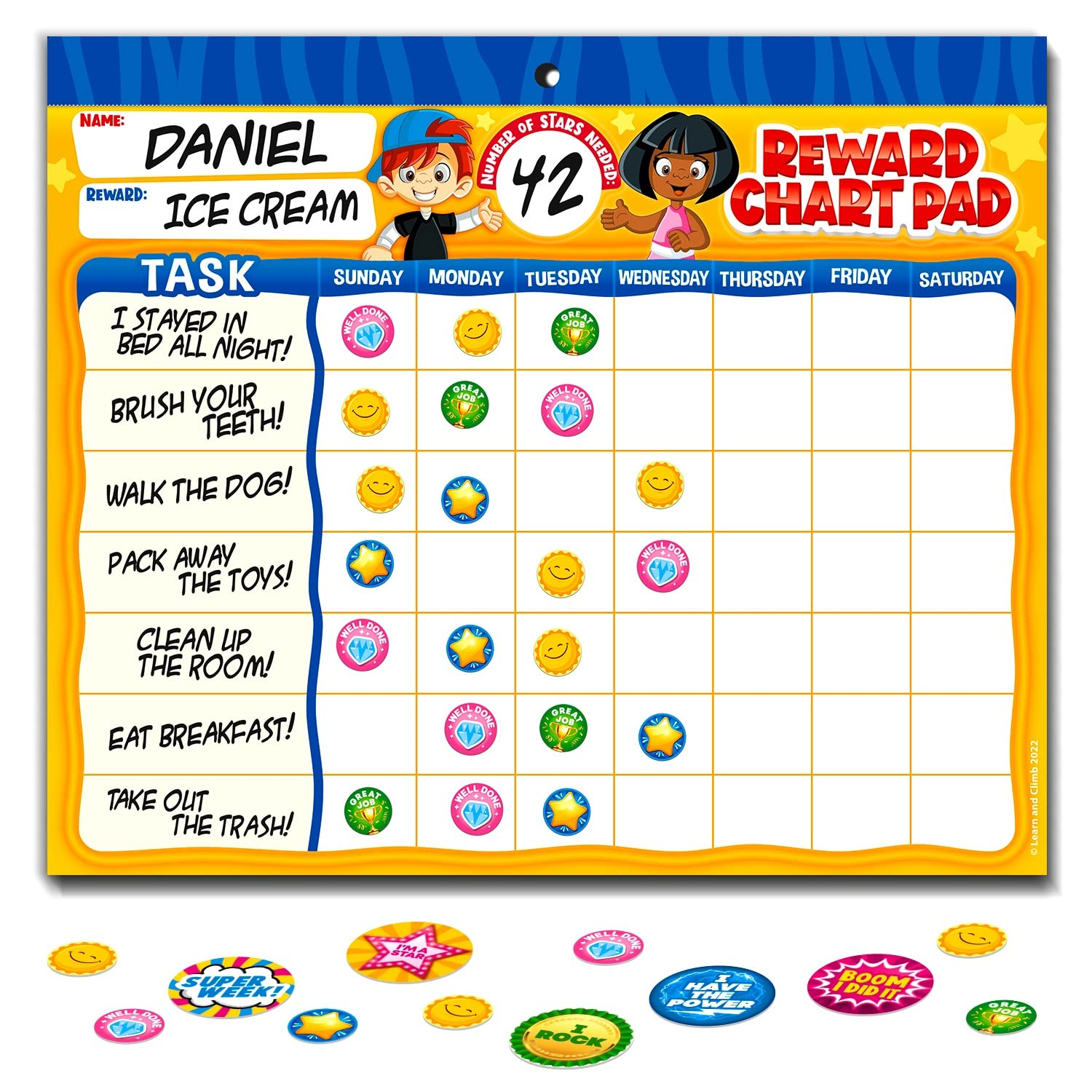 Buy Behavior Reward Chart System Pad With 26 Chore Charts For Kids 