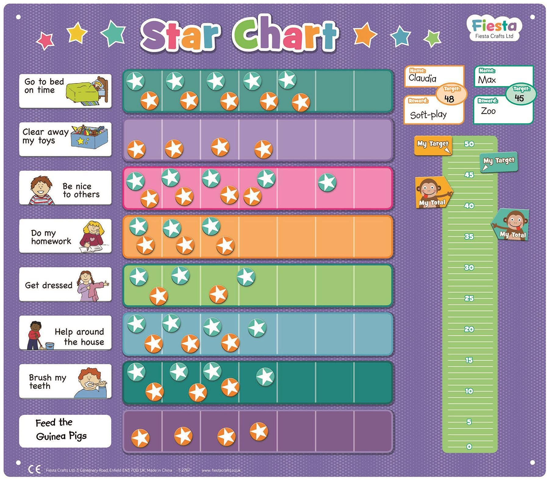 Buy Fiesta Crafts Extra Large Magnetic Star Chart For Kids Behavior 