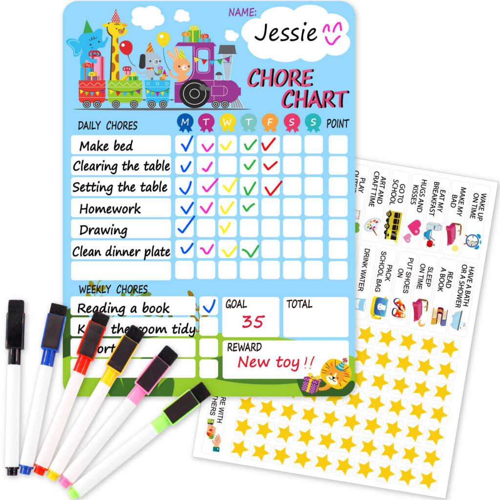 Buy Magnetic Chore Chart For Kids Reward Chart Good Behavior Chart For 