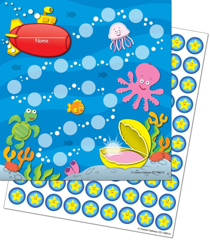 Carson Dellosa Sea Life Mini Incentive Charts In 2020 Incentive Chart 