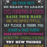 Chalkboard Brights Classroom Rules Chart Classroom Rules Poster