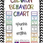 Chore Charts Witj Poclets Behavior Chart In Spanish Behaviour Chart