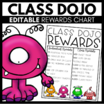 Classroom Behavior Management Dojo Rewards Chart Editable Behavior