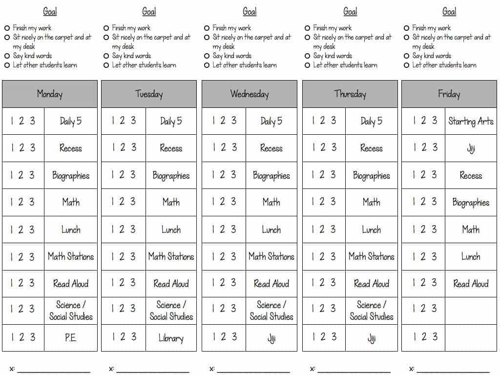 Collect 15 Minute Increment Behavioral Chart Best Calendar Example