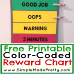 Color Coded Behavior Chart Free Printable Printable Templates