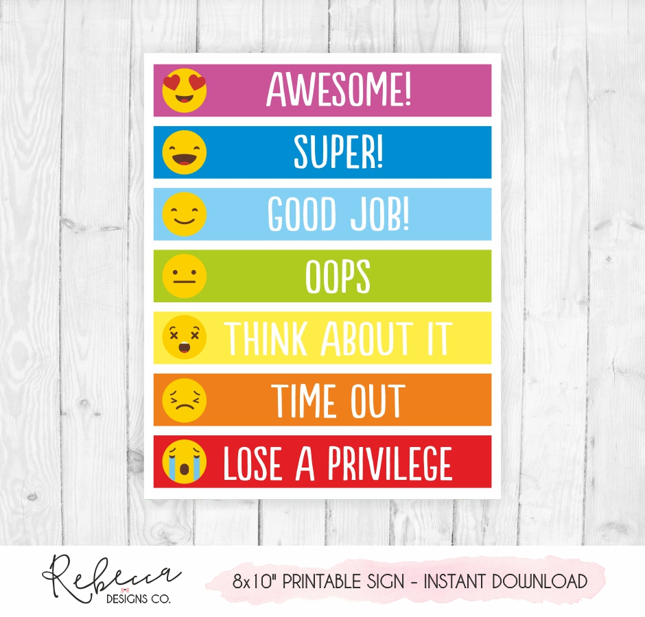 Color Coded Behavior Chart Free Printable Printable Templates