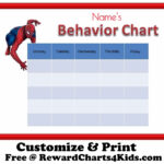 Customizable Spiderman Reward Chart Printable Printable Templates