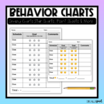 EDITABLE Behavior Charts Smiley Face Charts Point Sheets