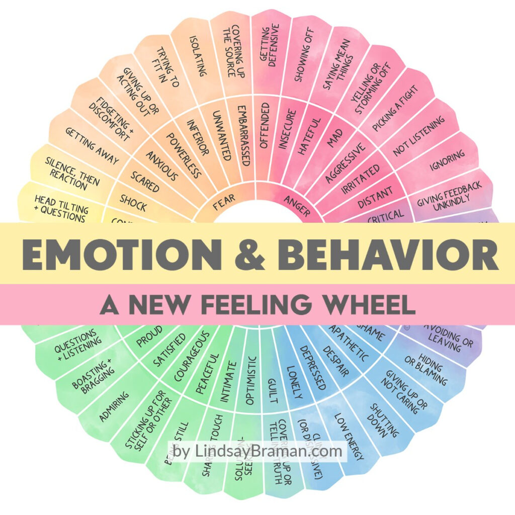 Emotion Behavior Wheel Linking Feelings Behaviors Empathy 