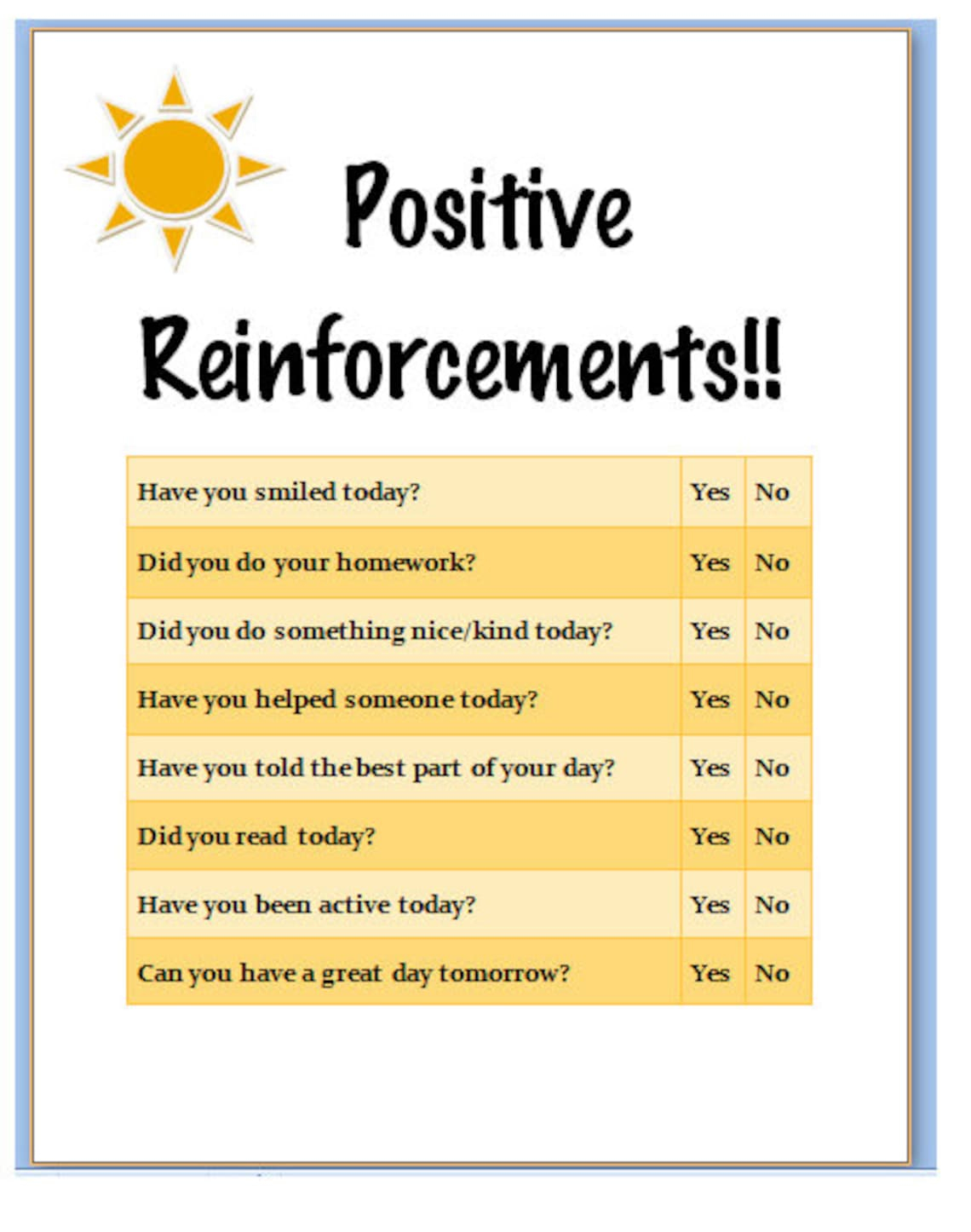 Encourage Your Childs Positive Behavior With This Free Printable 