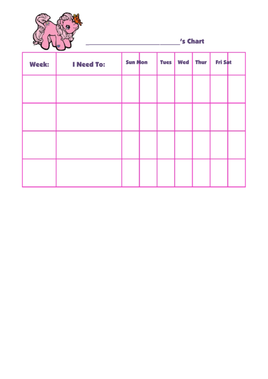 Fillable My Little Pony Kid S Behavior Chart Printable Pdf Download