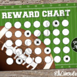 Football Sport Reward Chart For Kids Printable Instant Digital