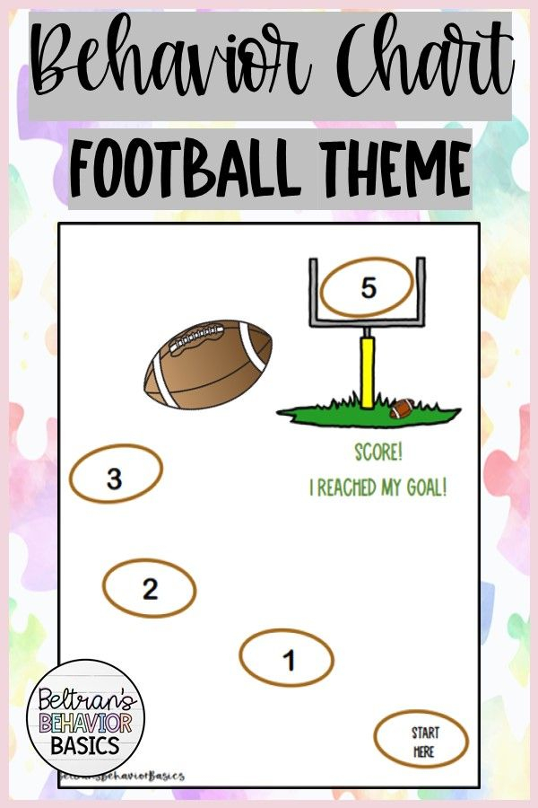 Football Template Positive Behavior Management Printable Reward