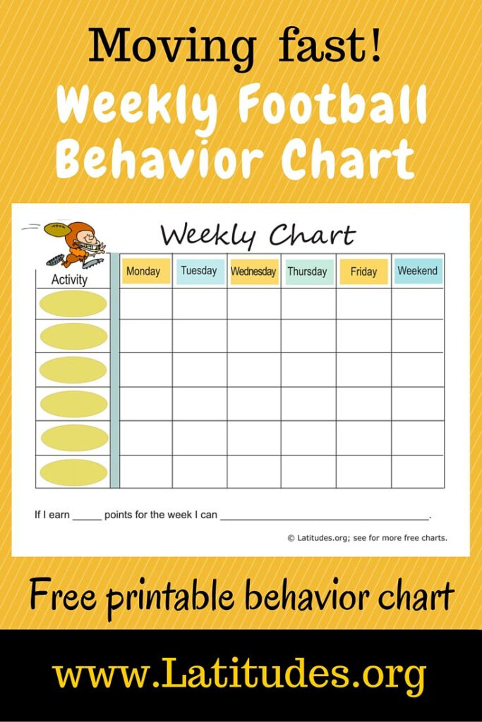 Football Weekly Behavior Chart Fillable ACN Latitudes Behaviour 