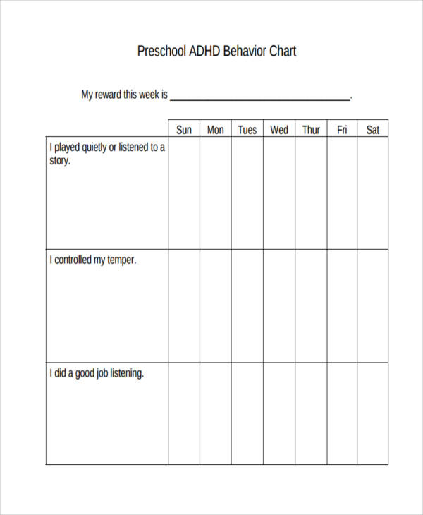 Free Printable Adhd Behavior Charts Printable Templates