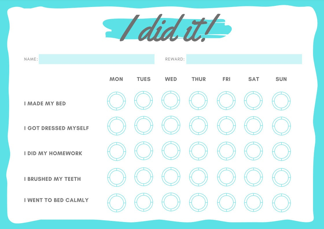 Free Printable Adhd Routine Charts