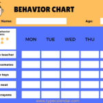 Free Printable Behavior Chart Templates PDF Word Excel